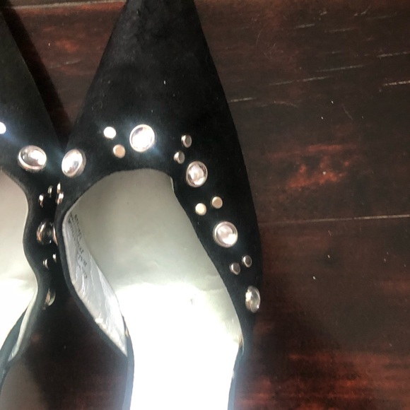 3/$25 COLIN STUART 9 velvety black heels w bling dets - Picture 7 of 9